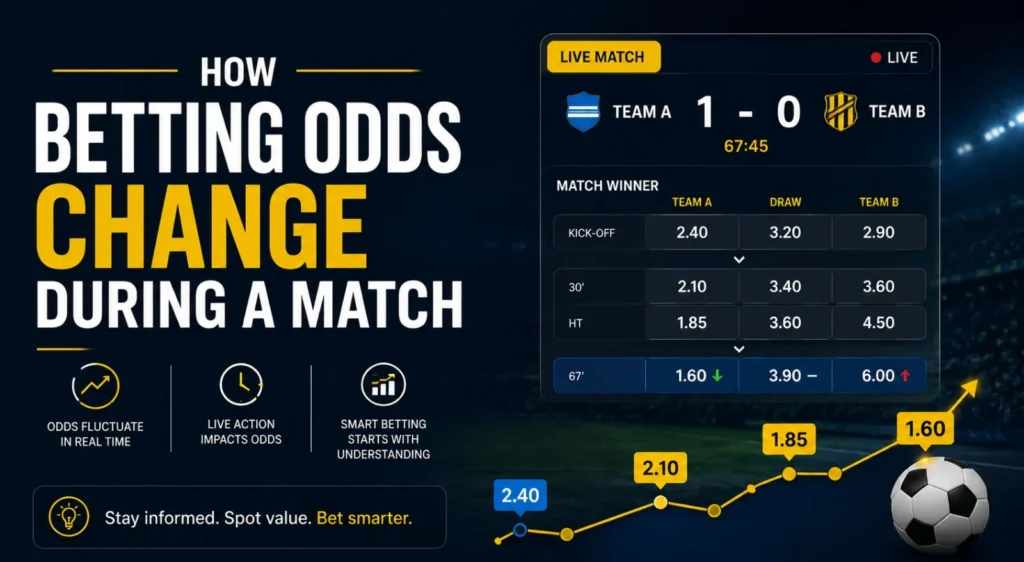Live betting markets odds tutorial banner