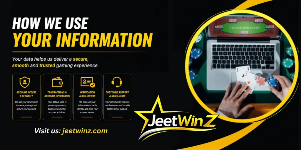 Privacy Policy Online Casino & Sports Betting Platform Read the JeetWin Privacy Policy to understand how account data, platform activity, cookies, security practices, and user information are managed.