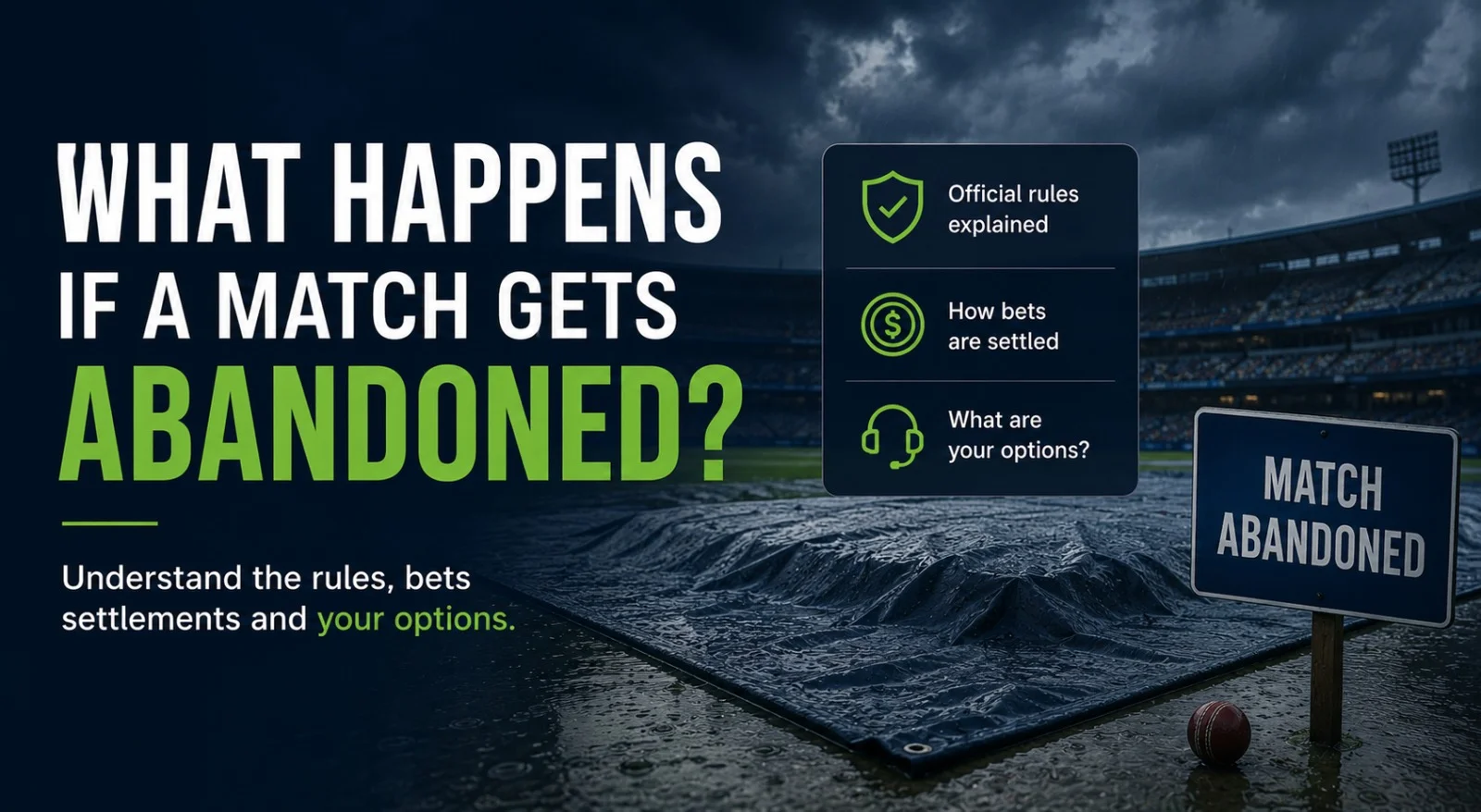 What Happens if a Match Gets Abandoned in Cricket Betting?